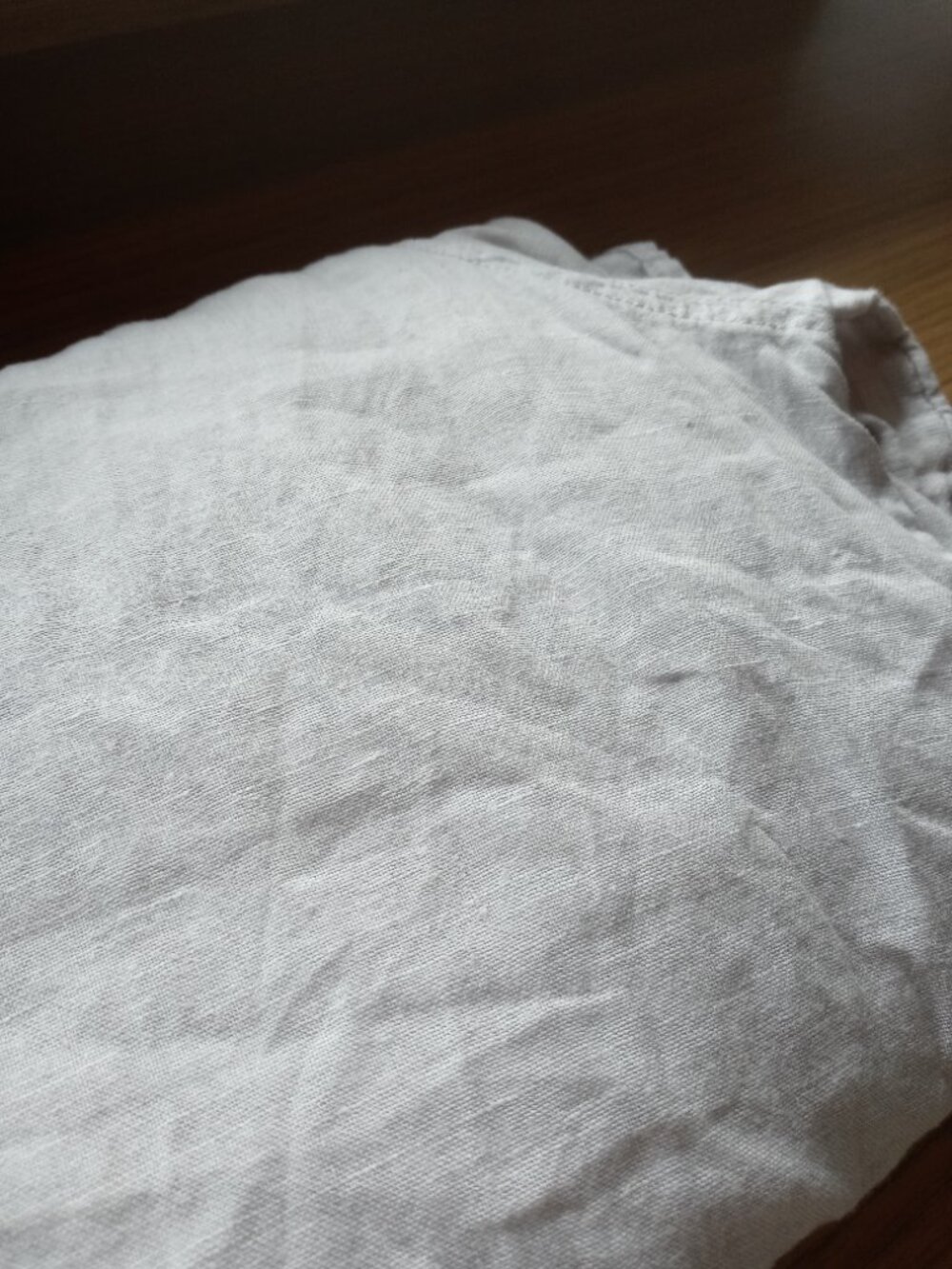TAHARI 100% linen tunic shirt in taupe (XL) - Picture 4 of 13